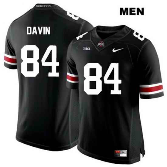 Brock Davin White Font Ohio State Buckeyes Authentic Stitched Mens  84 Nike Black College Football Jersey Jersey
